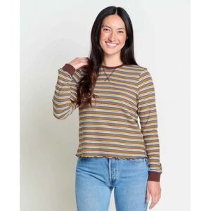Toad&co Striped Long Sleeve Top - Brown and Yellow